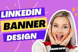 design attractive linkedin banner, follower with stunning header