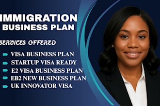 develop visa business plans for UK innovator, USA e2, eb2 niw, and canada