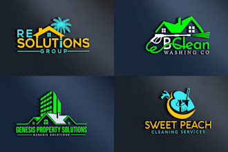 do luxury real estate logo design for realtor and construction company