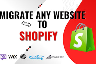 migrate wix, wordpress, bigcommerce, squarespace, weebly store to shopify store