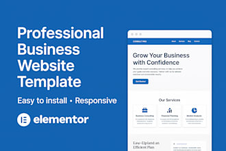 provide a responsive wordpress elementor template