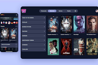 develop iptv app or streaming app, tv app for android devices