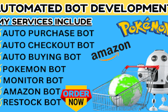 build auto booking bot, monitor bot, auto fill bot, auto checkout bot