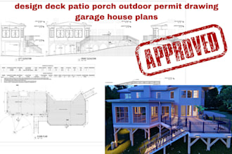 design city permit drawing for deck patio porch outdoor shed, patio, house plan