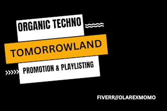 promote your techno music to festival and tomorrowland  playlist curators