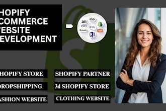 build shopify 3d store ecommerce website fashion clothing dropshipping partner