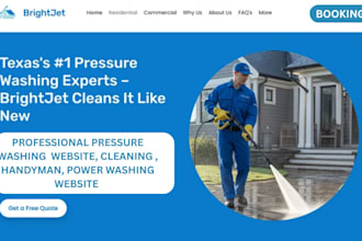 build squarespace pressure washing website cleaning painting site power washing