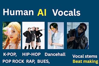 cover, sing or rap quality human ai vocals music production