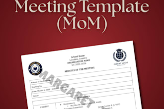 provide you with a minutes of meeting template