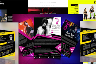 design a electronic press kit and media kit for bands, djs, artist and performer