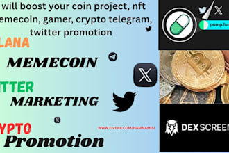 raise 500m mcap for presale, token, dex, sol, crypto telegram, twitter promotion