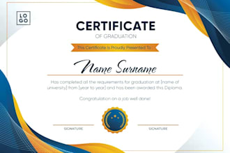 design professional certificates for courses and events