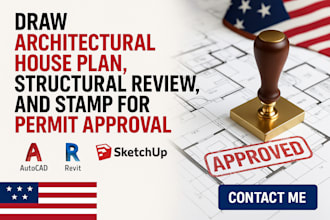 draw review and stamp engineering plan architectural drawing floor plan mep