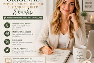 ghostwrite inspirational, motivational, DIY and self help ebook