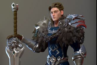 create a 3d character model for games or animation  sculpt stylized  realistic