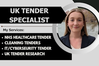write UK healthcare, homecare, security, cleaning tender bid