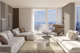 renew 3d interior and exterior design,cgi interior layout, villa rendering