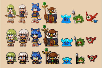 create a professional pixel art character for your game pixel art