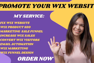 promote your wix website and online store with marketing sales funnel and SEO