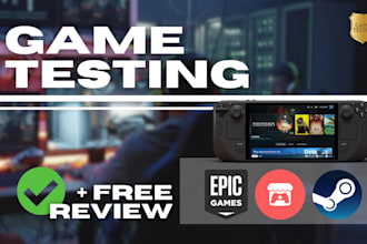 test and review your game on any pc platform and steam deck