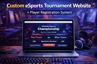 build a custom esports tournament website with player registration system