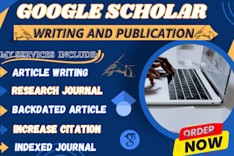 write and publish research article on google scholar journal publication