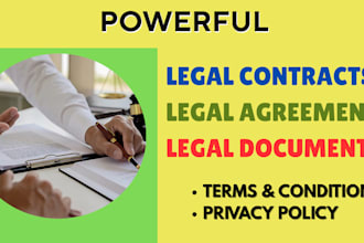 write legal contract agreement nda terms and conditions privacy policy lawsuit