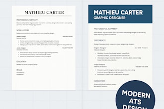 design a clean, modern resume or CV that lands interviews