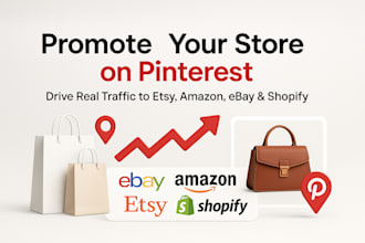 promote ebay, amazon, shopify or etsy store on pinterest to boost sale