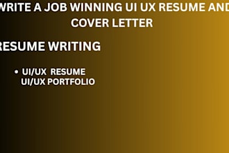 create professional resumes and UI UX portfolios for 2025 jobs
