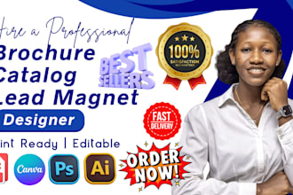 design bifold, trifold brochure, booklet, catalog, white paper, lead magnet, pdf