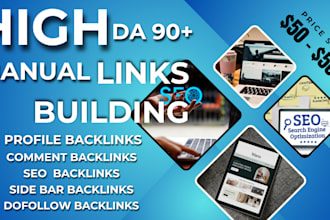 do high da DR 50 plus blogroll sidebar id dofollow seo profile comment backlinks