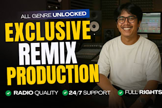 remix song in any beat and genre edm or pop within 24 hours