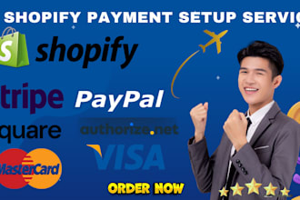 activate, configure shopify payment and balance