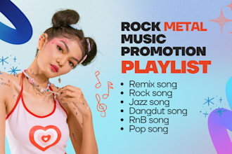do organic rock metal music promotion playlist curator