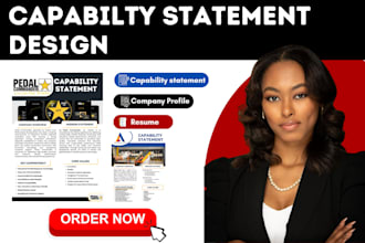 design government capability statement, do a catchy capability statement design