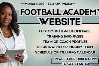 football academy website, soccer academy website, sports club website