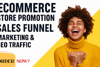 ecommerce website store promotion online sales funnel marketing wix seo traffic