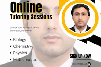 teach you biology, chemistry, physics and maths with clear concepts