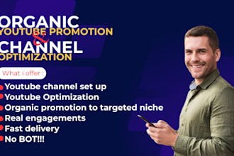 set up and promote your youtube channel organically for monetization