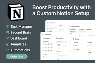 build aesthetic notion workspace templates  dashboards integration for your need