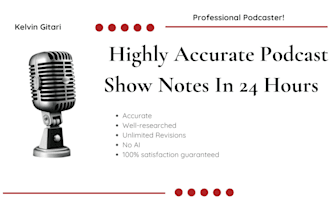 write your podcast show notes in 24 hours
