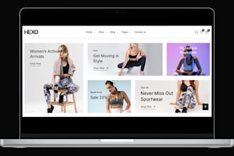 design activewear shopify store sportwear activewear website clothing website