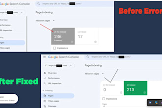 resolve 404 errors and fix issues with google indexing and search console