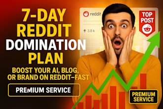 do 7 days reddit post upvote comment for ai blog app business brand saas website