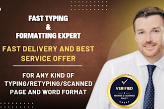 do fastyping retype scanned page and format ms word document