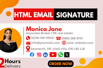 craft a clickable HTML email signature for your brand