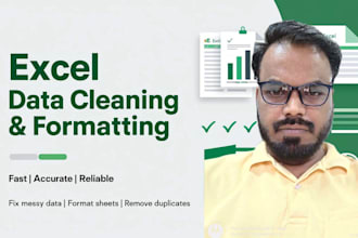 do ms office data formatting and cleaning work,