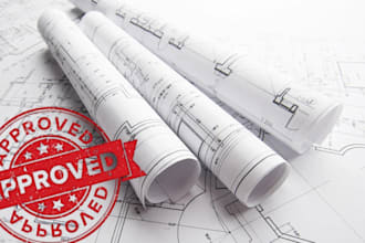 design architectural plans and stamped mep drawings for city permit approval