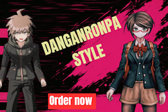 create danganronpa splash art sprite for you